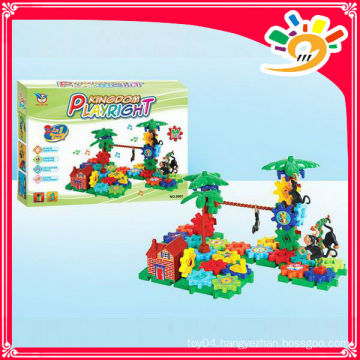 battery musical plastic building blocks toys